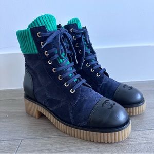 CHANEL TRI COLORS BOOTS